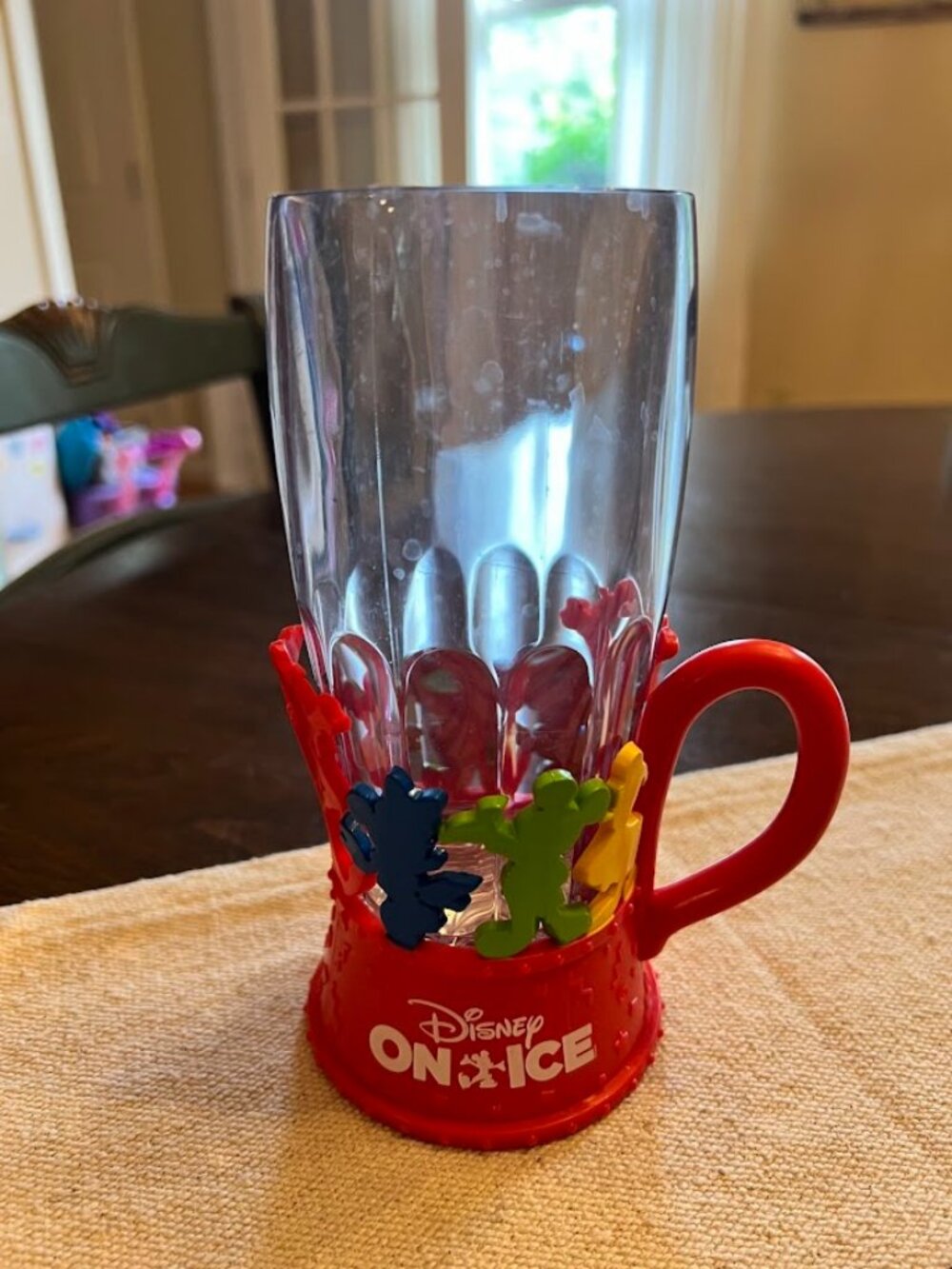 Disney on Ice Mickey & Friends Light Up Plastic Cup Red Base WORKING LIGHTS!
